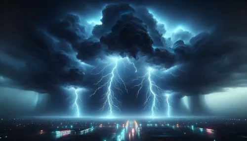 Épisode d’orages intenses frappe le Sud-Ouest de la France : un spectacle éblouissant